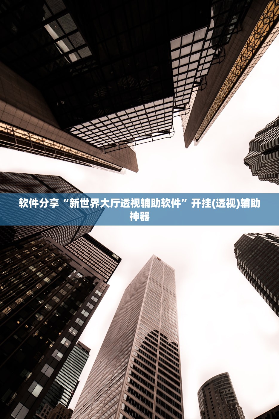 软件分享“新世界大厅透视辅助软件	”开挂(透视)辅助神器