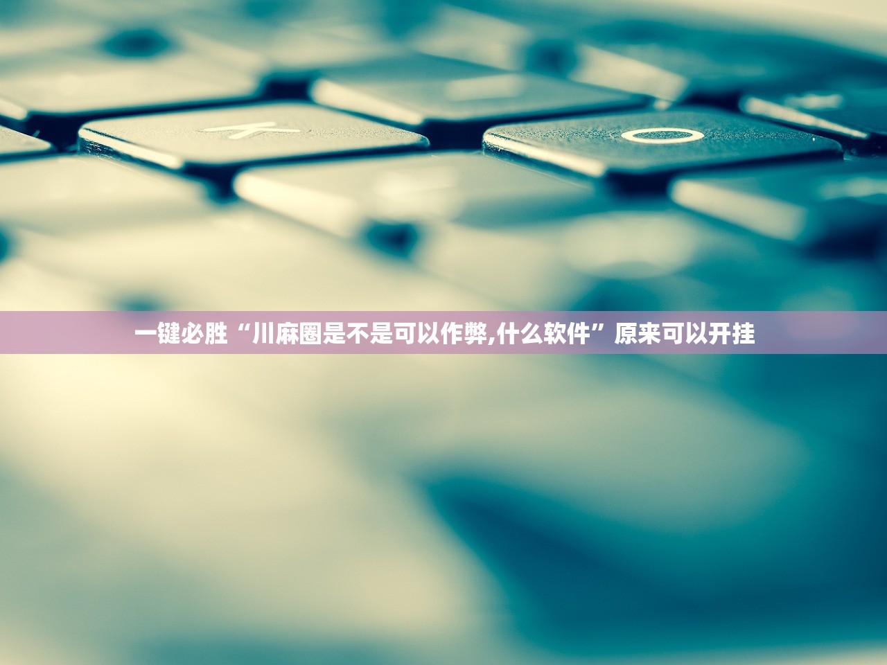 一键必胜“川麻圈是不是可以作弊,什么软件	”原来可以开挂